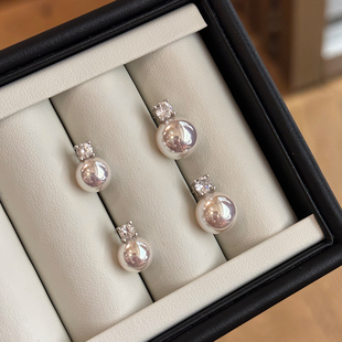 仿珍珠耳钉2025新款 高级感轻奢小众独特耳环气质耳夹女无耳洞 爆款