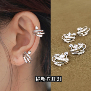 超闪S925银耳钉耳环女独特设计螺丝拧2025新款 洋气耳骨钉耳饰 爆款