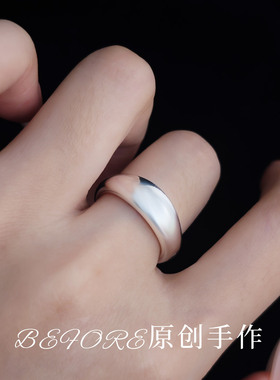 亮光宽面素圈戒指女款2026新款