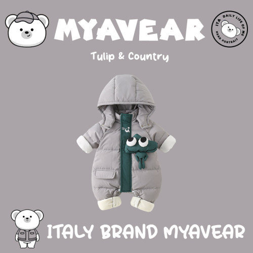MYAVEAR婴儿冬季卡通羽绒连体