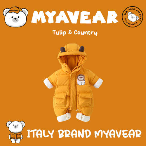 MYAVEAR婴儿秋冬加厚连帽哈衣