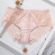 可配文胸D28 D29 87R2452 高端金标中高腰蕾丝女士内裤 黛