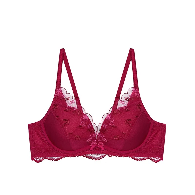 清1｜黛小胸聚拢上薄下厚深V款水盈女士文胸内衣-16-8720/11-18