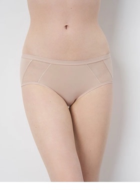 D56-黛-无痕锦康纱中高腰女士内裤-87-2290（可配文胸D54/D55）