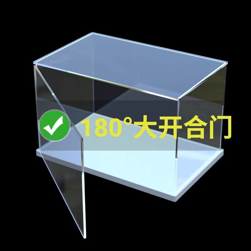 透明亚克力展示盒黏土人积木模型手办藏品防尘收纳盒可开门图片