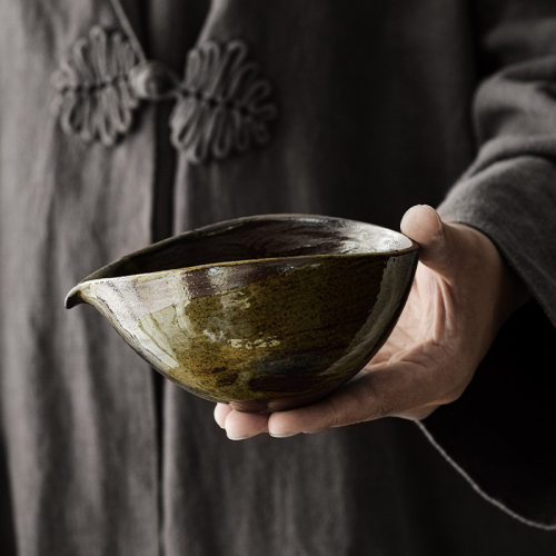 复古手工粗陶手抓公道杯陶瓷倒茶分茶器大号容量日式倒茶公杯