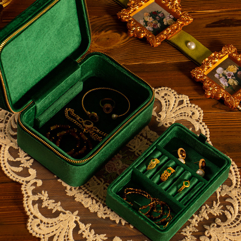 上品美创高级毛绒布首饰盒收纳盒高档便携轻奢丝绒包珠宝手饰品盒,饰品/流行首饰/时尚饰品新,首饰盒,淘宝优惠券,粉丝福利购,淘宝优惠卷