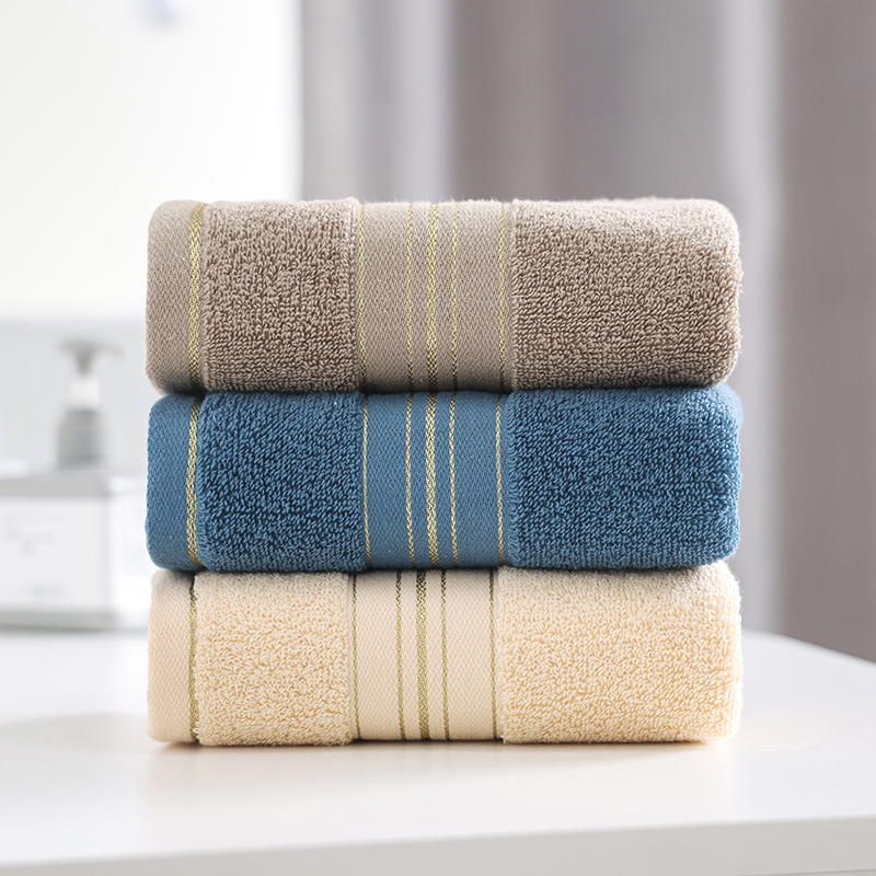 毛巾纯棉全棉洗脸成人柔软深色灰色吸水男士家用不掉毛回礼面巾