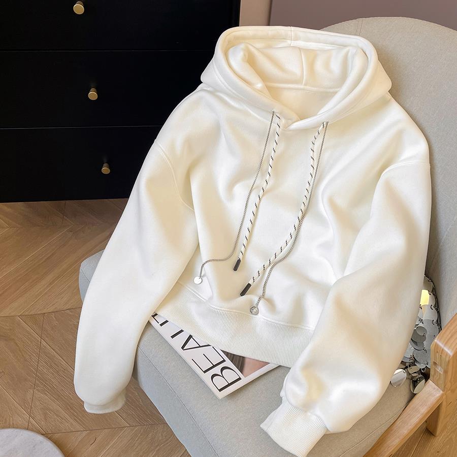 小C家 小个子短款连帽卫衣女2025年春秋新款宽松显瘦休闲长袖上衣