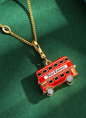 珐琅彩釉可打开红色小汽车吊坠ins时尚字母巴士小狗包挂件女