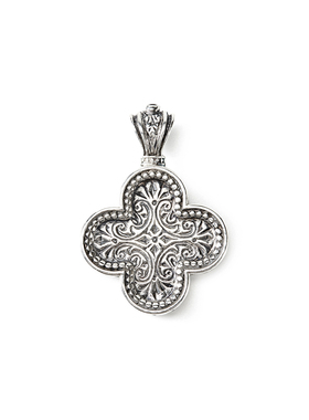 =silvarie=GEROCHRISTO 希腊古典主义纹样 纯银复古四叶草吊坠