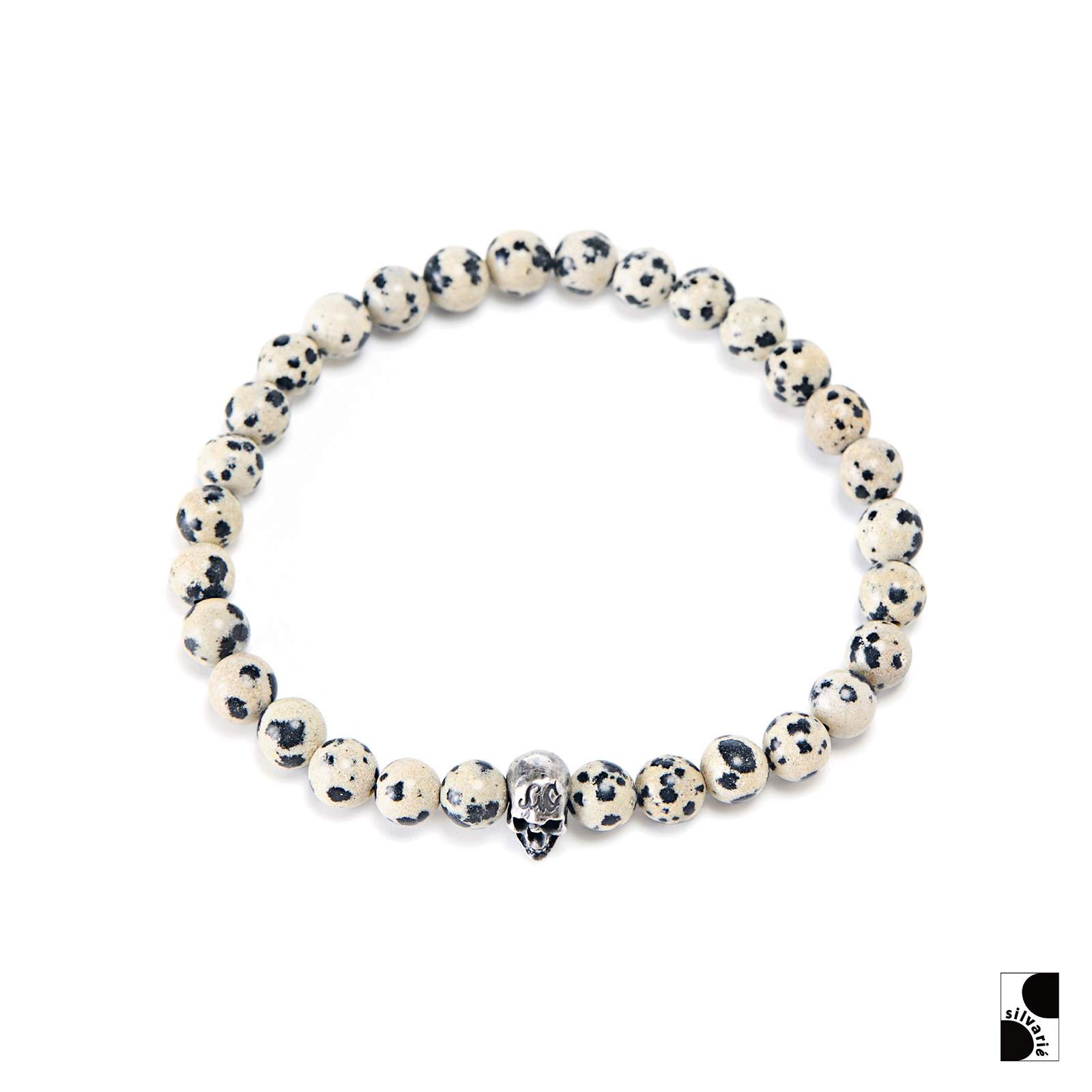 =silvarie=MAD CULT 日本匠人做旧骷髅头斑点石米白手串手链日潮,饰品/流行首饰/时尚饰品新,银饰手链,淘宝优惠券,粉丝福利购,淘宝优惠卷