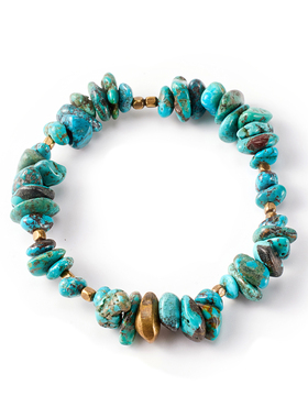 SUNKU不规则松石复古手链日潮