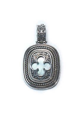 =silvarie=GEROCHRISTO 希腊手工小众复古纯银珍珠母贝吊坠男女