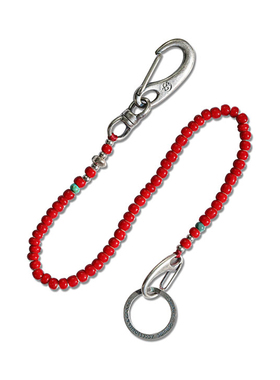 =silvarie=SUNKU39 日本制美式复古 红琉璃珠串珠裤链财布链日潮