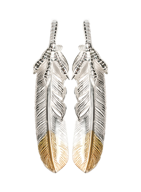 GODSUNS男纯银鹰爪羽毛吊坠