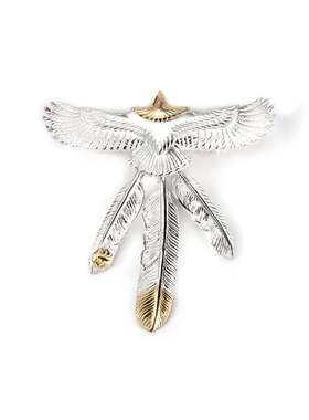 GODSUNS迷你金头鹰先金羽毛吊坠