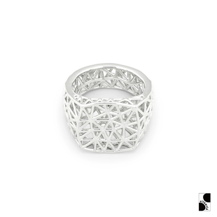 =silvarie=TOM WOOD 挪威制 北欧功能主义 Mesh 个性纯银图章戒指