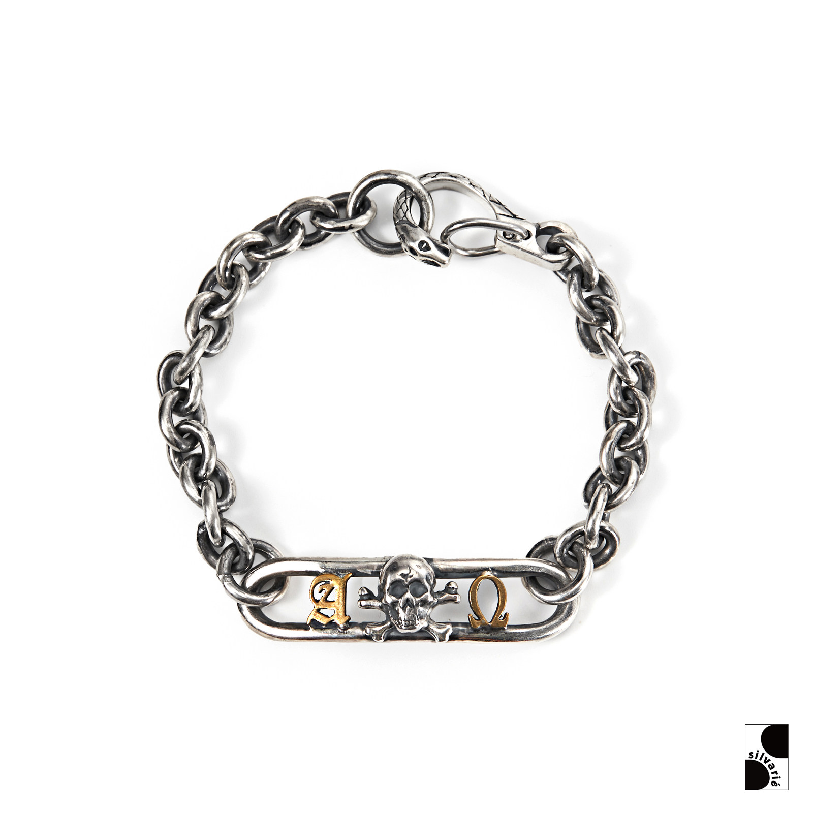 GALCIA日本硬核做旧骷髅银饰手链