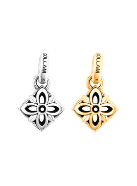 GOGOLLAM镂空双十字花吊坠