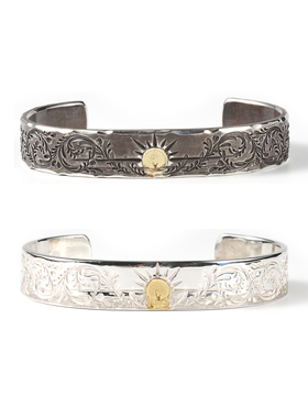 WILDWOOD民族风男纯银唐草手镯