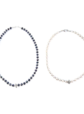 SUNKU日系手工珍珠项链黑白