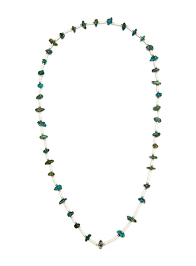 =silvarie=SUNKU39 日本美式粗犷嬉皮白色贝壳珠随形松石复古项链