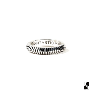 =silvarie=FANTASTIC MAN 棱形线条纹理戒指 925纯银小众日潮手饰