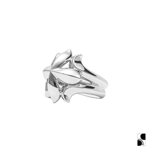 =silvarie=GOGOLLAM Fleur-de-lis Cross鸢尾花戒指 美式简约风