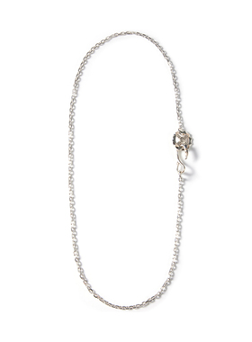 GODSUNS纯银细角男钩轮项链