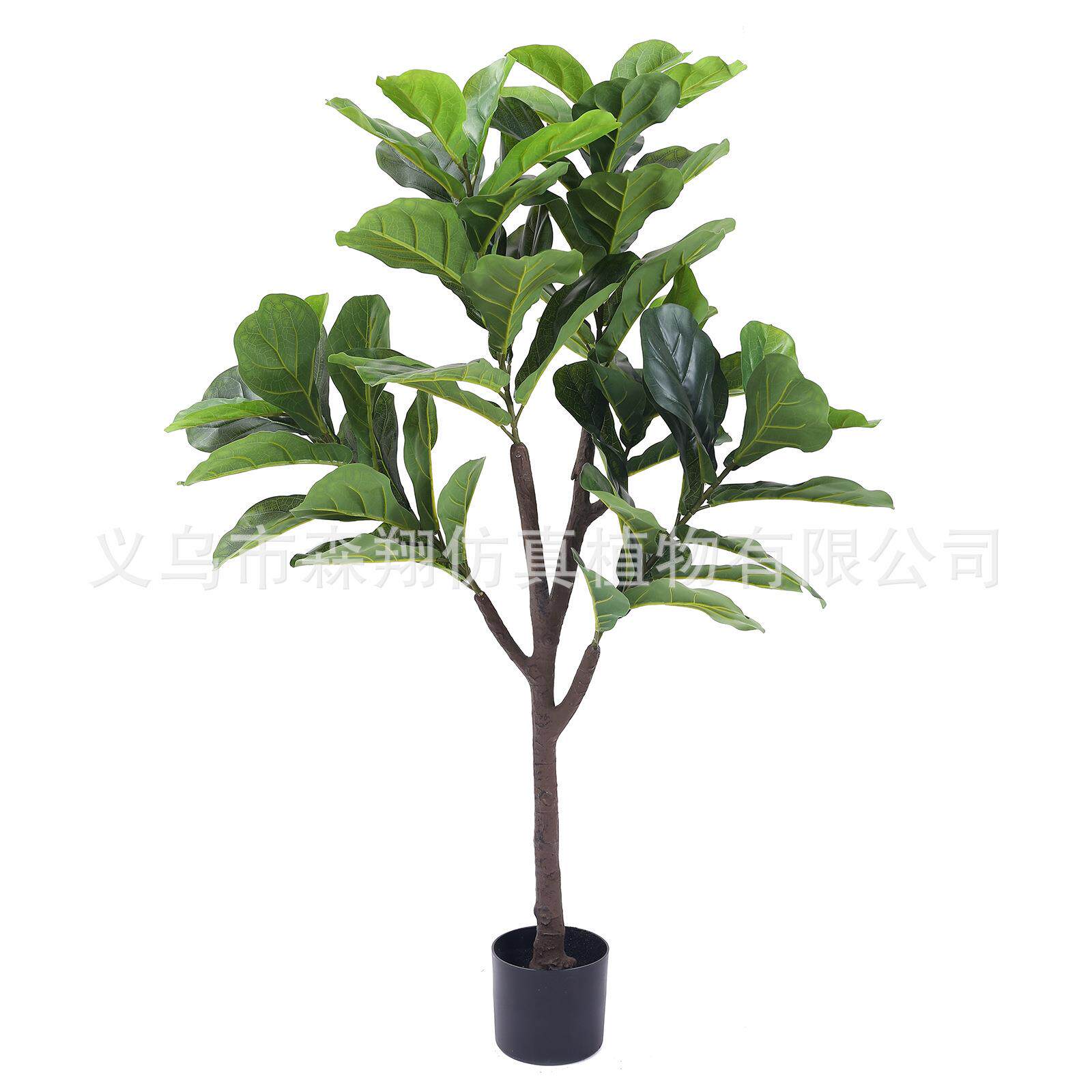 北欧风仿真琴叶榕盆栽新小琴叶绿植盆栽园林造景家居装饰新品