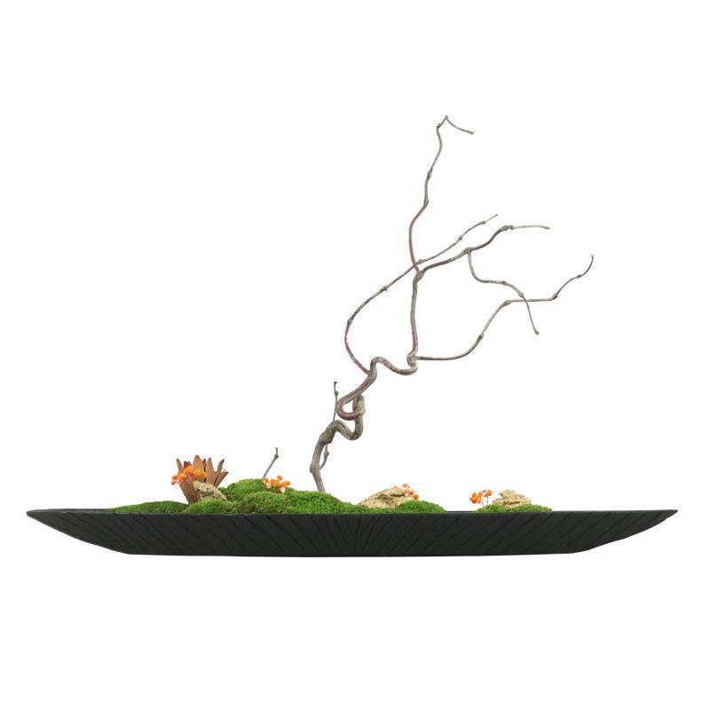 新中式禅意仿真绿植盆景盆栽摆件家居样板房花艺客餐桌插花装饰品