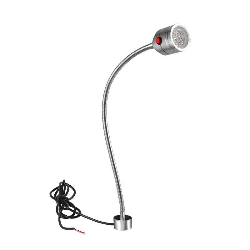 钻磨床led工作专用灯强力磁铁吸附软管小型机台灯5w24v