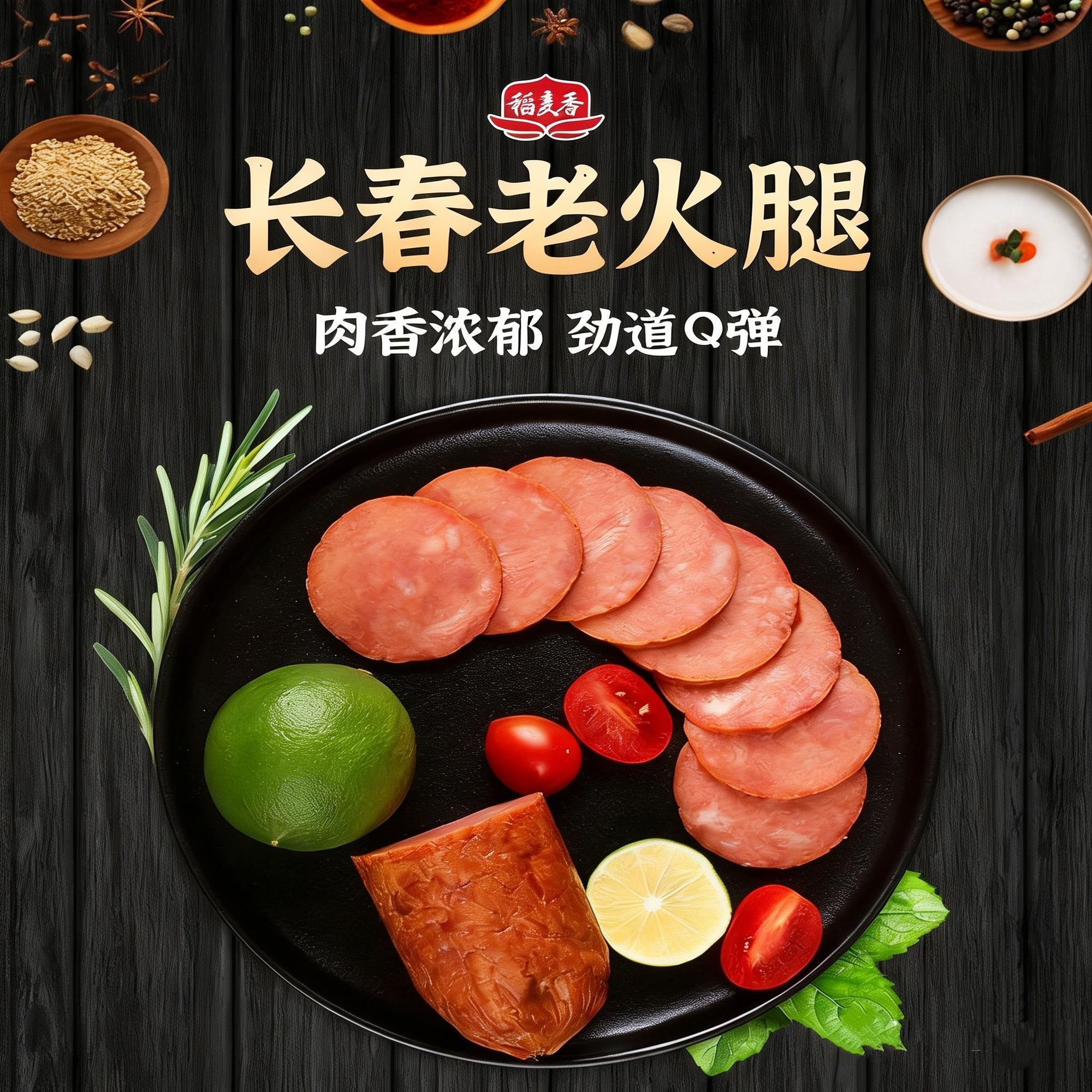 稻麦香长春老式果木熏烤即食火腿