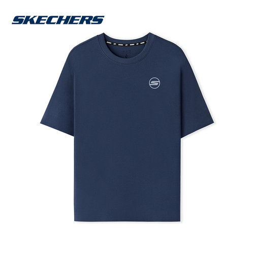 Skechers斯凯奇25夏男子运动短袖圆领宽松T恤衫 P225M151/02MZ