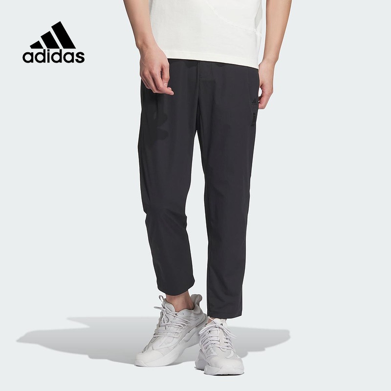 adidas阿迪达斯2025秋季裤子男子武极运动训练直筒休闲长裤JE6670