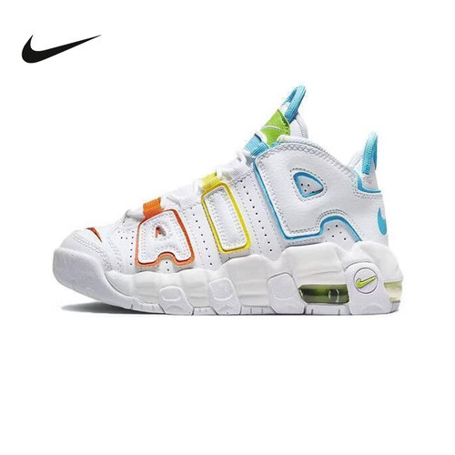 Nike耐克男女童鞋大AIR More Uptempo运动鞋中帮篮球鞋FJ4625-100