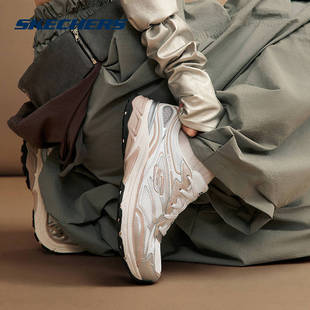 斯凯奇银翼鞋闪穿鞋春季女鞋老爹鞋缓震鞋运动一脚蹬休闲鞋150710