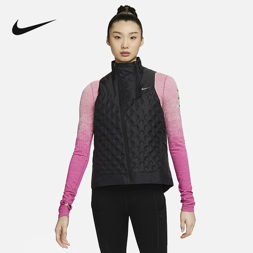 NIKE耐克羽绒马甲女子冬新款立领保暖轻薄跑步运动背心FB7607-010
