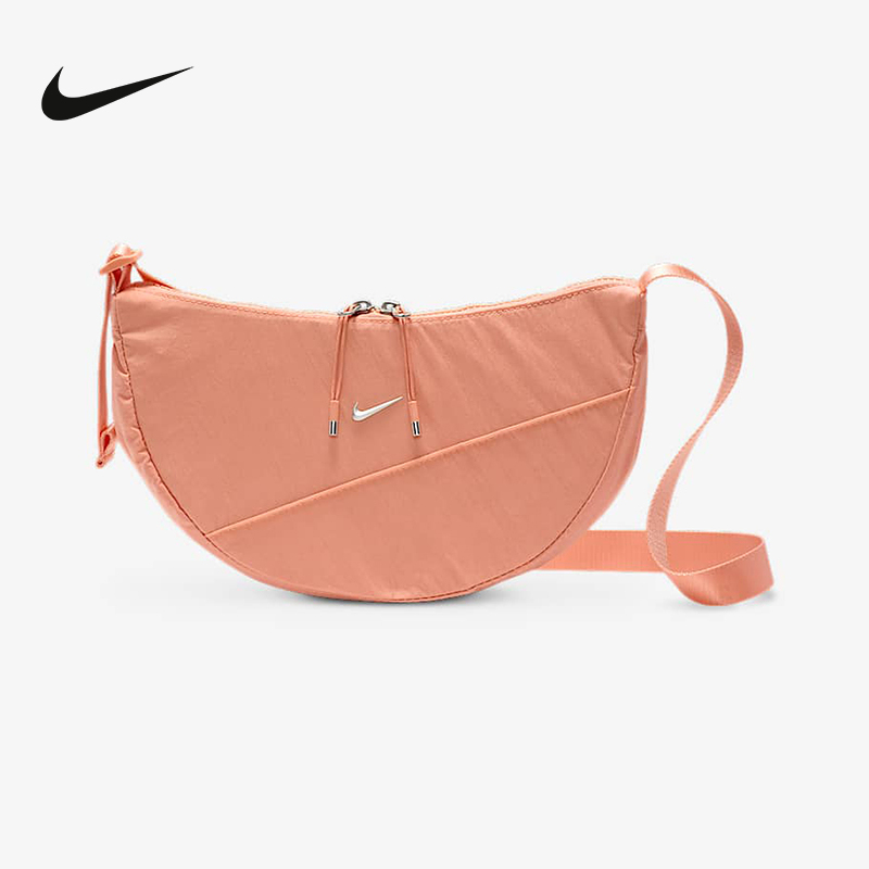 Nike耐克单肩包新月形收纳拉链口袋可调节肩带斜挎包 HQ4370-844