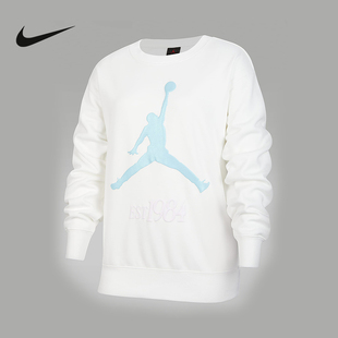 Jordan耐克Club大童加绒圆领上衣秋冬女针织休闲套头衫 133 IQ2869