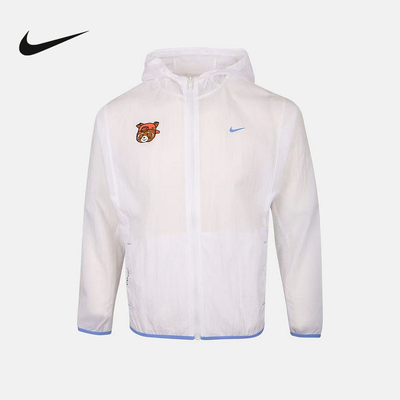 Nike耐克夏季新款男大童运动休闲图案印花夹克针织外套IR7552-100