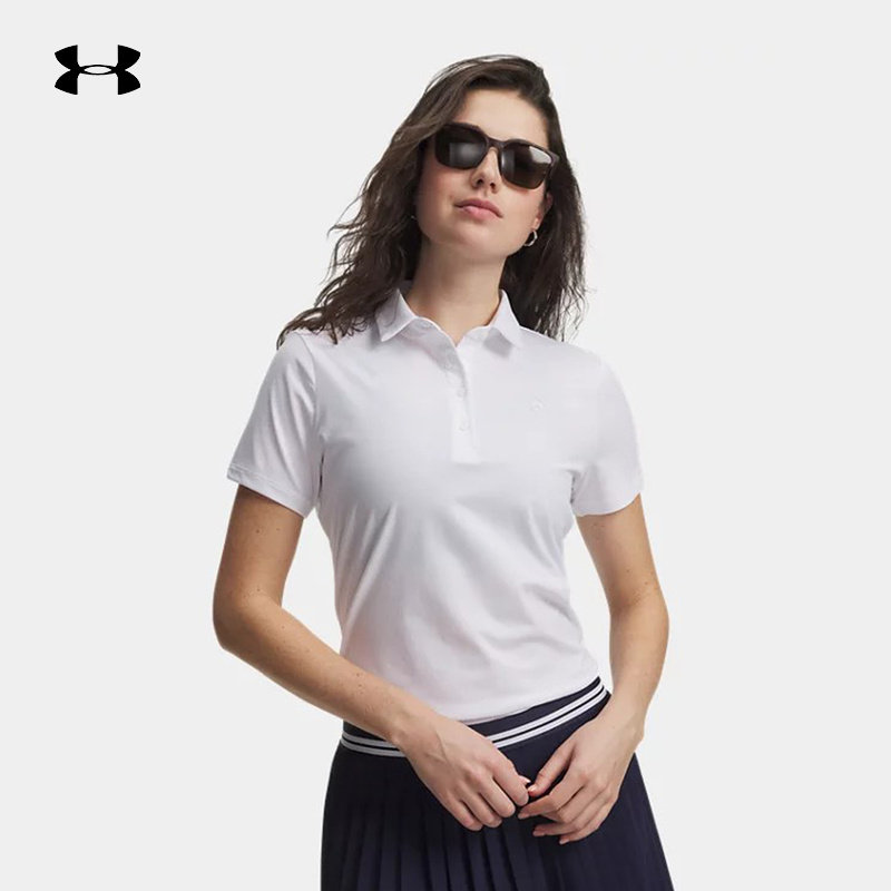 UA安德玛春夏新款Drive女子休闲短袖t恤高尔夫polo衫60