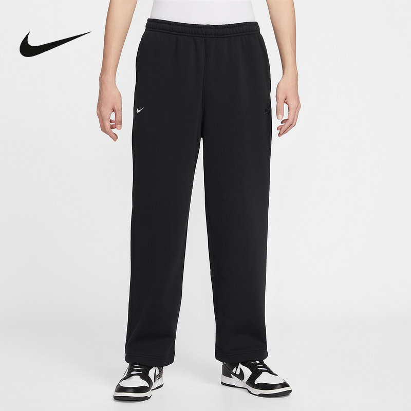 NIKE耐克男裤加绒2026新款刺绣小标抽绳可束脚直筒长裤IQ3