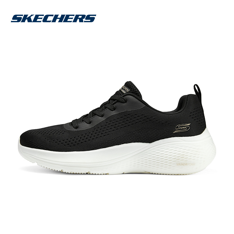 Skechers斯凯奇休闲鞋女子轻质缓震EVA绑带运动跑步鞋117550-BLK