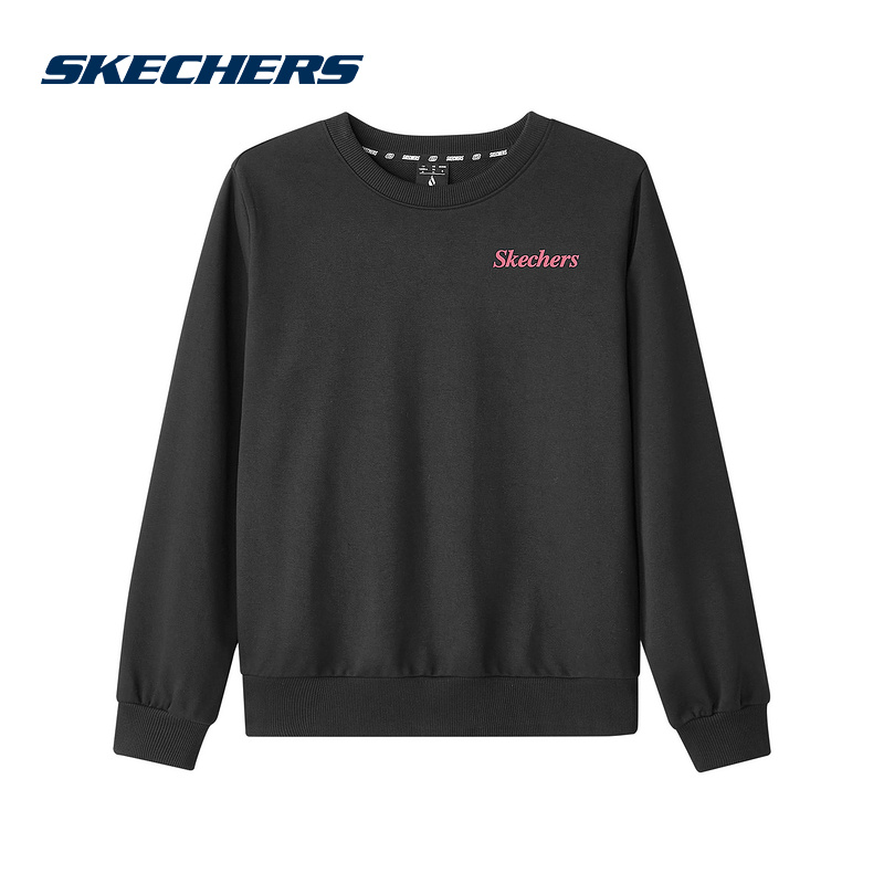 Skechers斯凯奇新款秋冬女装运动休闲圆领套头卫衣L324W050/0018