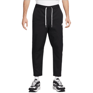 Nike耐克男裤夏新款刺绣LOGO休闲训练黑色梭织运动长裤DX0625-010