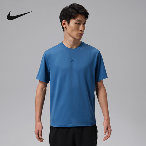 NIKE耐克男T恤2026夏季新款蓝色宽松透气厚实短袖上衣 HF9933-485
