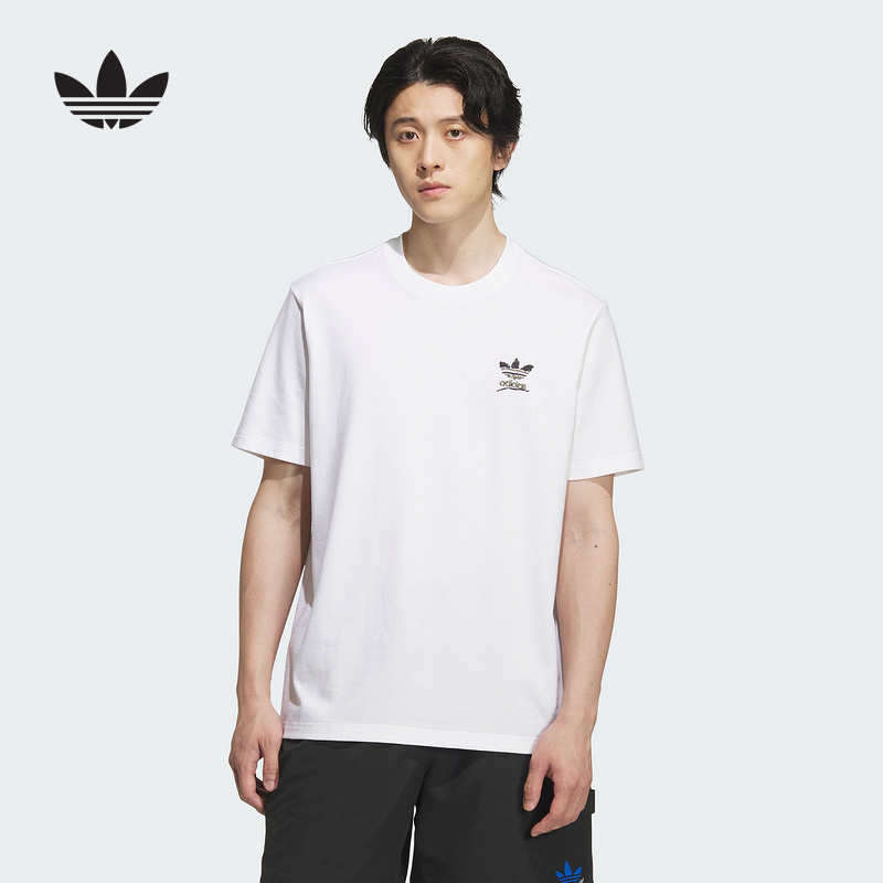 adidas阿迪达斯三叶草新款男棉质复古运动宽松短袖T恤宽松KD1837