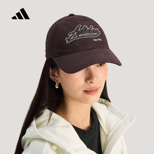 adidas阿迪达斯2026春女NEW CAP印花运动帽休闲鸭舌帽 KR2600